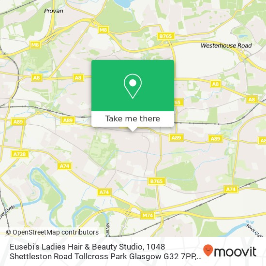 Eusebi's Ladies Hair & Beauty Studio, 1048 Shettleston Road Tollcross Park Glasgow G32 7PP map