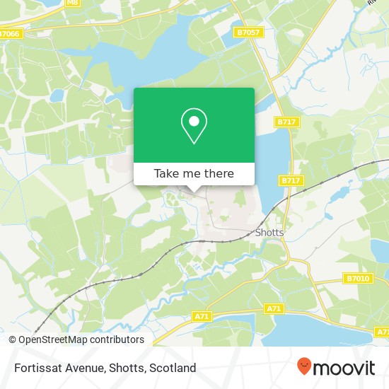 Fortissat Avenue, Shotts map