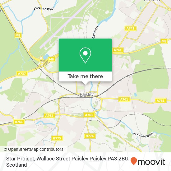 Star Project, Wallace Street Paisley Paisley PA3 2BU map