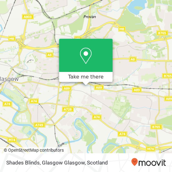Shades Blinds, Glasgow Glasgow map