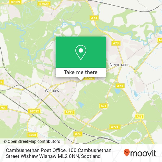 Cambusnethan Post Office, 100 Cambusnethan Street Wishaw Wishaw ML2 8NN map
