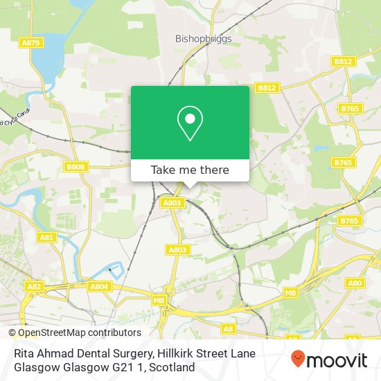 Rita Ahmad Dental Surgery, Hillkirk Street Lane Glasgow Glasgow G21 1 map