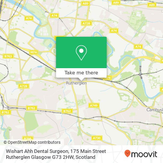 Wishart Ahh Dental Surgeon, 175 Main Street Rutherglen Glasgow G73 2HW map