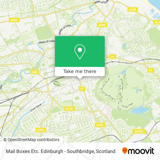 Mail Boxes Etc. Edinburgh - Southbridge map