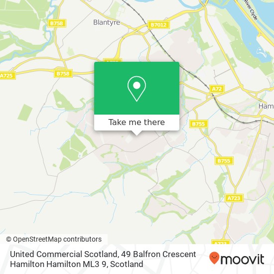 United Commercial Scotland, 49 Balfron Crescent Hamilton Hamilton ML3 9 map