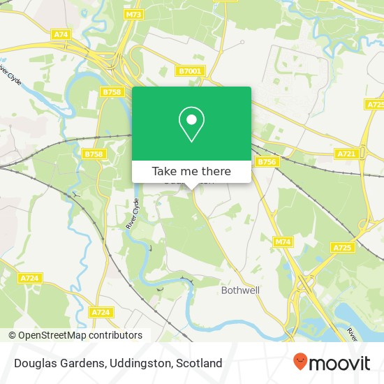 Douglas Gardens, Uddingston map