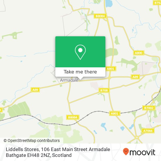 Liddells Stores, 106 East Main Street Armadale Bathgate EH48 2NZ map