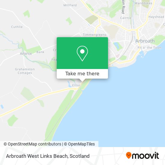 Arbroath West Links Beach map