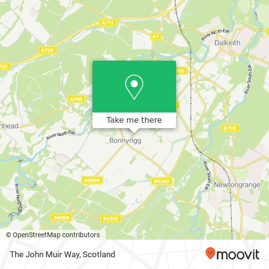 The John Muir Way map