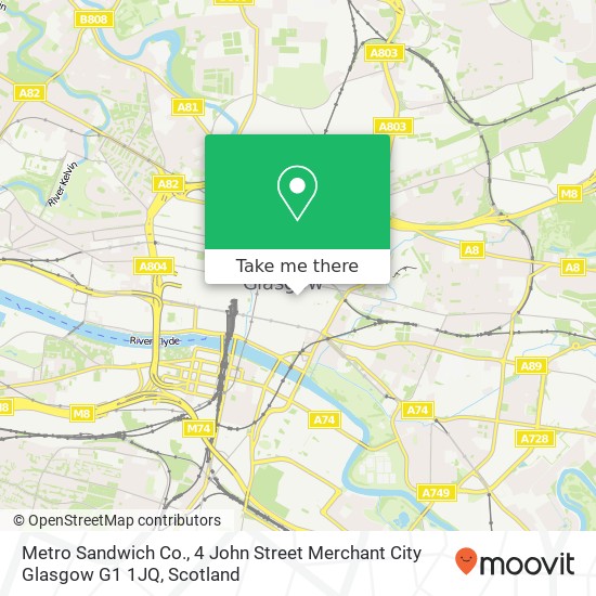 Metro Sandwich Co., 4 John Street Merchant City Glasgow G1 1JQ map
