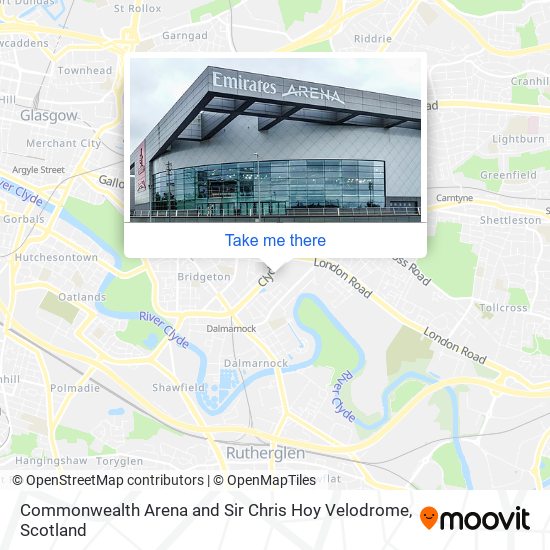 Commonwealth Arena and Sir Chris Hoy Velodrome map