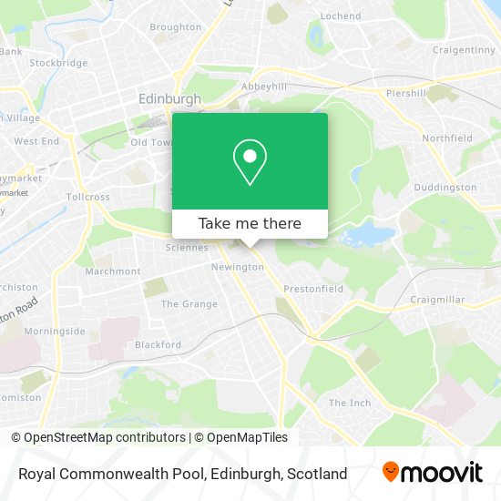 Royal Commonwealth Pool, Edinburgh map