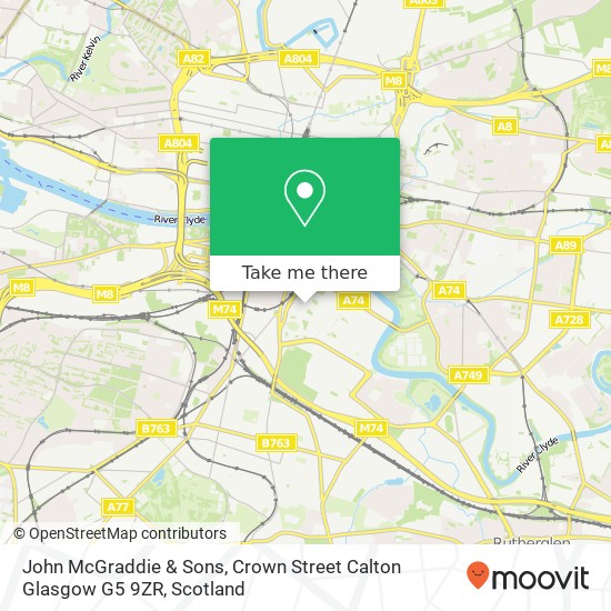 John McGraddie & Sons, Crown Street Calton Glasgow G5 9ZR map
