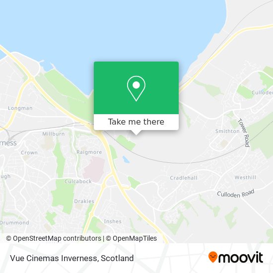Vue Cinemas Inverness map