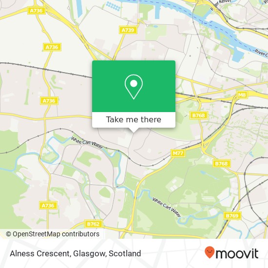 Alness Crescent, Glasgow map