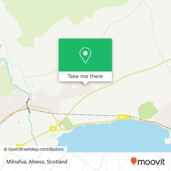 Milnafua, Alness map