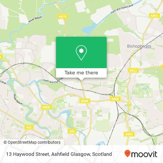 13 Haywood Street, Ashfield Glasgow map