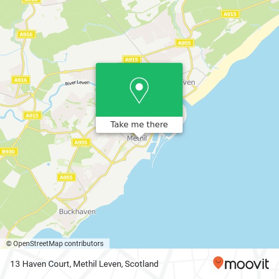 13 Haven Court, Methil Leven map