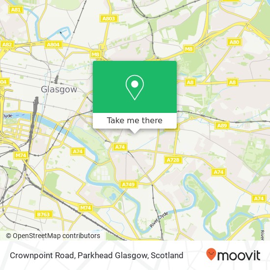 Crownpoint Road, Parkhead Glasgow map