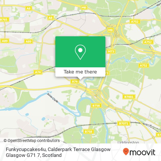 Funkycupcakes4u, Calderpark Terrace Glasgow Glasgow G71 7 map