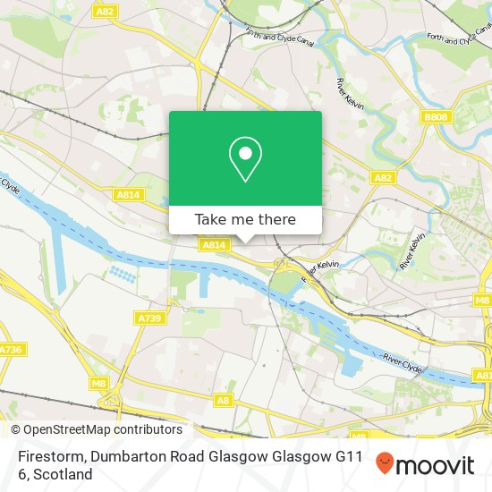 Firestorm, Dumbarton Road Glasgow Glasgow G11 6 map