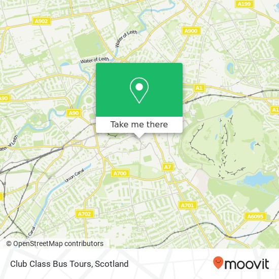 Club Class Bus Tours map