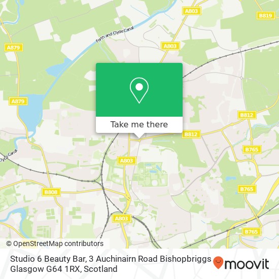 Studio 6 Beauty Bar, 3 Auchinairn Road Bishopbriggs Glasgow G64 1RX map