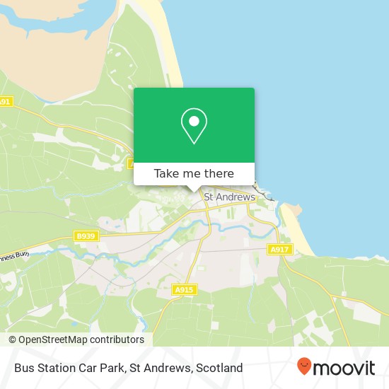 Bus Station Car Park, St Andrews map