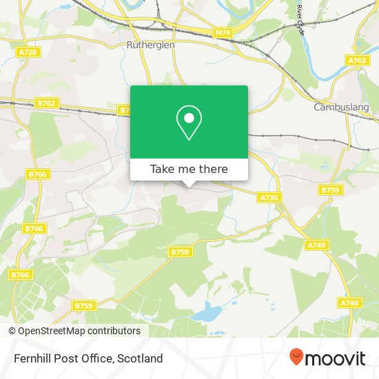 Fernhill Post Office map