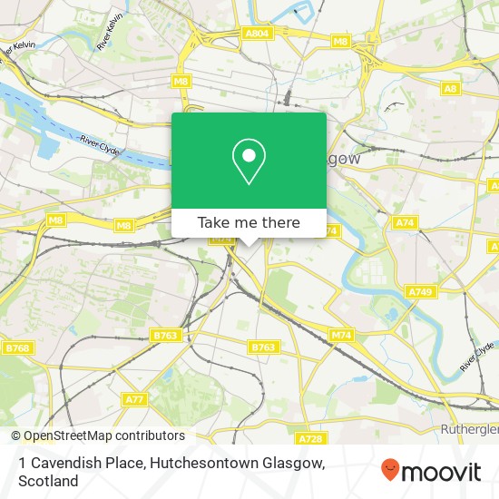 1 Cavendish Place, Hutchesontown Glasgow map