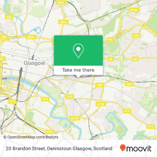 20 Brandon Street, Dennistoun Glasgow map