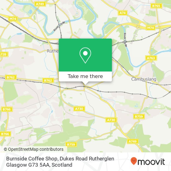 Burnside Coffee Shop, Dukes Road Rutherglen Glasgow G73 5AA map