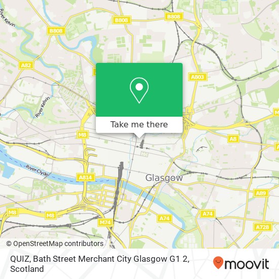 QUIZ, Bath Street Merchant City Glasgow G1 2 map