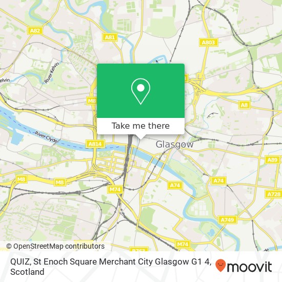 QUIZ, St Enoch Square Merchant City Glasgow G1 4 map