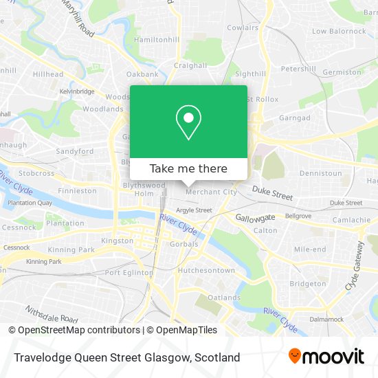 Travelodge Queen Street Glasgow map