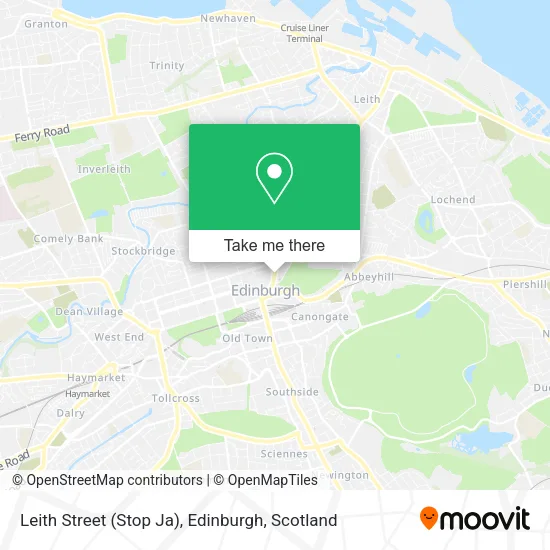 Leith Street (Stop Ja), Edinburgh map