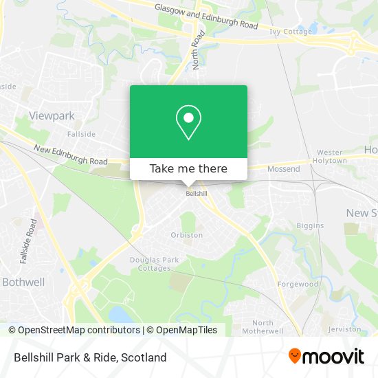 Bellshill Park & Ride map