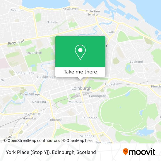 York Place (Stop Yj), Edinburgh map