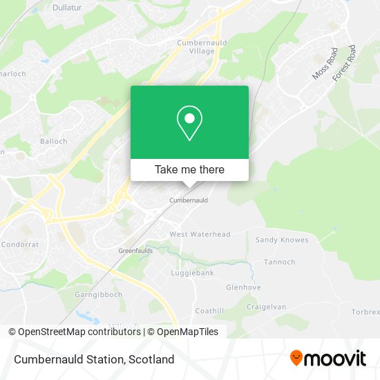 Cumbernauld Station map