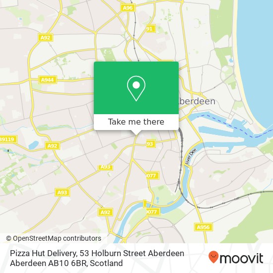 Pizza Hut Delivery, 53 Holburn Street Aberdeen Aberdeen AB10 6BR map