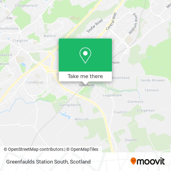 Greenfaulds Station South map