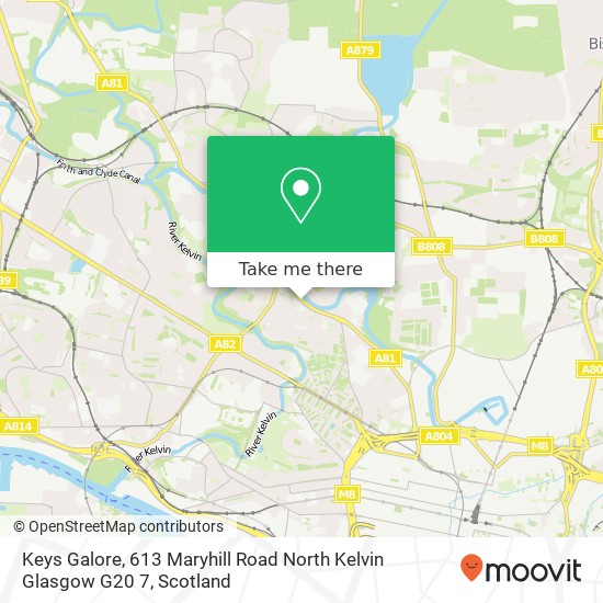 Keys Galore, 613 Maryhill Road North Kelvin Glasgow G20 7 map