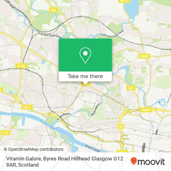 Vitamin Galore, Byres Road Hillhead Glasgow G12 8AR map