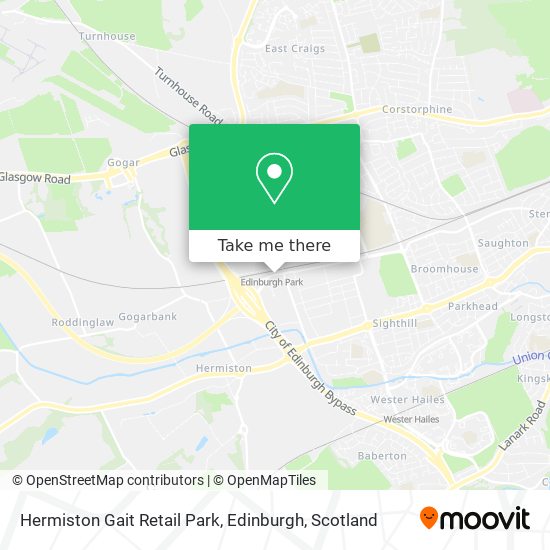 Hermiston Gait Retail Park, Edinburgh map