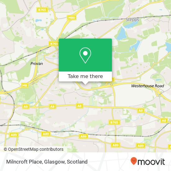 Milncroft Place, Glasgow map