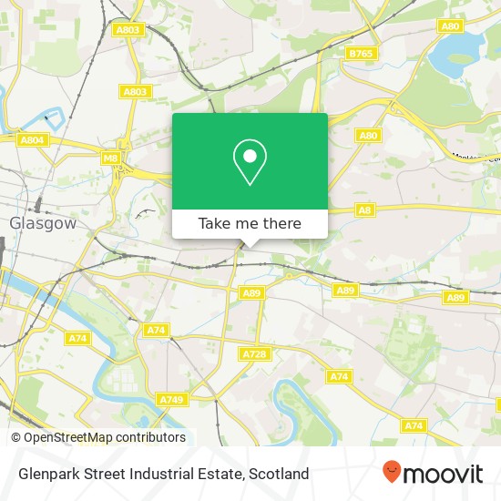 Glenpark Street Industrial Estate map