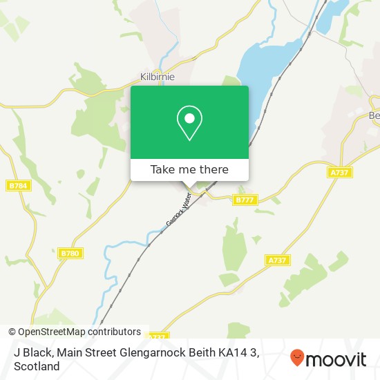 J Black, Main Street Glengarnock Beith KA14 3 map