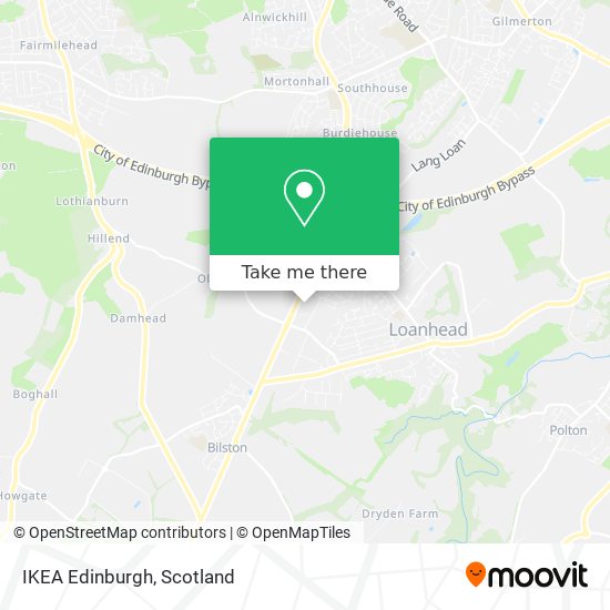 IKEA Edinburgh map