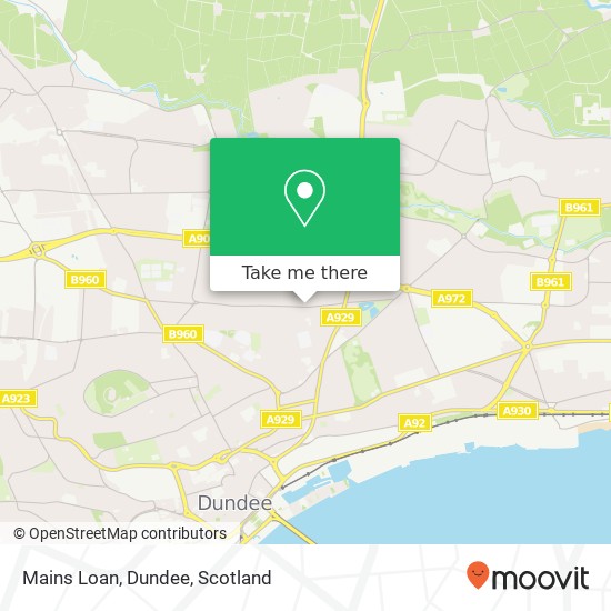 Mains Loan, Dundee map