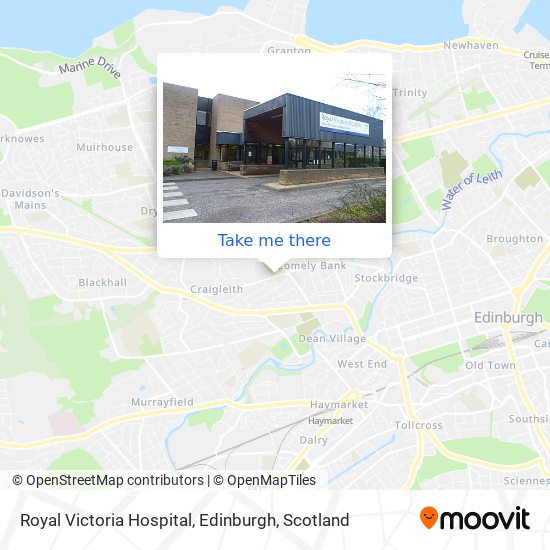 Royal Victoria Hospital, Edinburgh map